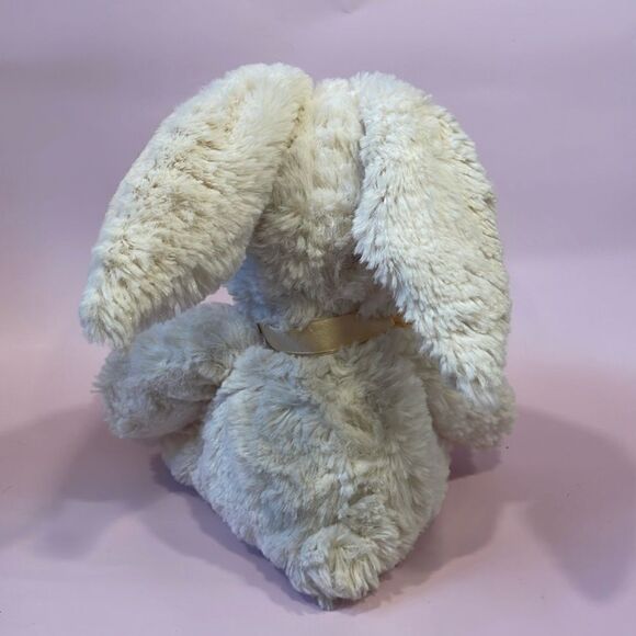 Vintage Russ Berrie Hippity the Bunny Rabbit Ivory/Cream with Cream/Gold Bow EUC - Picture 3 of 8